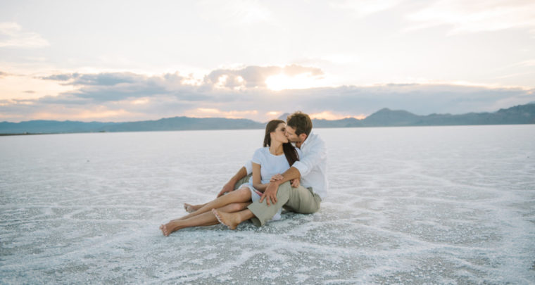 Aaron & Christina | Utah Salt Flats Engagement Photographer